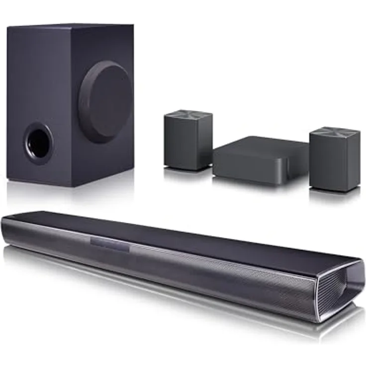 LG SQC4R Intelligente Soundbar, 220 W, Dolby Digital, LPCM-kompatibel, Bass-Equalizer, 4.1-Kanäle, Schwarz