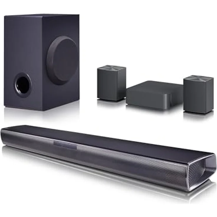 LG SQC4R Intelligente Soundbar, 220 W, Dolby Digital, LPCM-kompatibel, Bass-Equalizer, 4.1-Kanäle, Schwarz – Bild 1