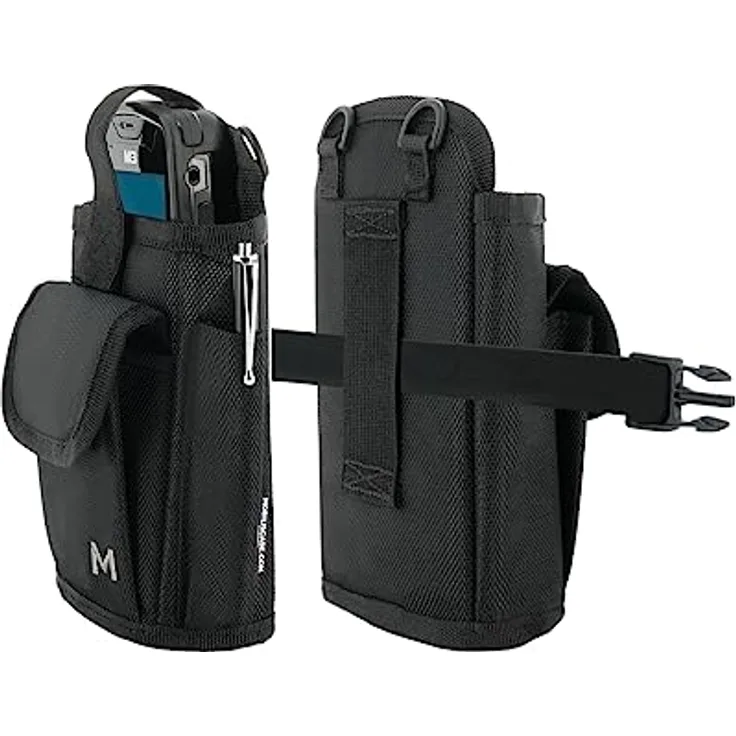 Mobilis Holster Mobile Computer/Scannertasche Größe M, mit abnehmbarem Gürtel, für Geräte bis max. 10 x 16 x 3,5 cm, Schwarz