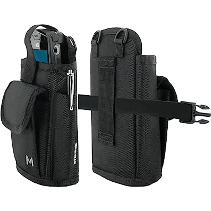 Mobilis Holster Mobile Computer/Scannertasche Größe M, mit abnehmbarem Gürtel, für Geräte bis max. 10 x 16 x 3,5 cm, Schwarz – Bild 1