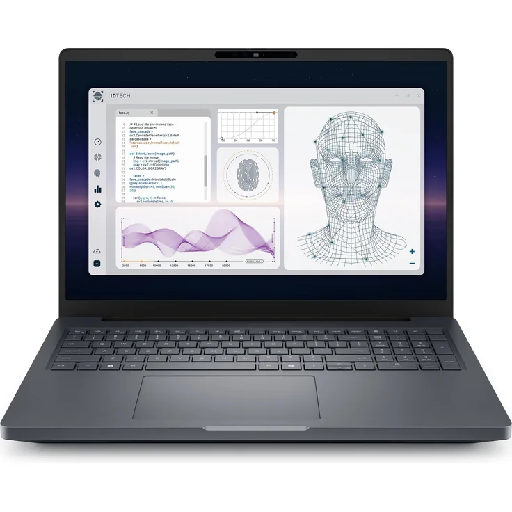 Dell PRO MAX PLUS 16 MB16250, 16" Notebook mit Intel Core Ultra 7, 32 GB RAM, 1 TB SSD, Full HD+ Display, Schwarz