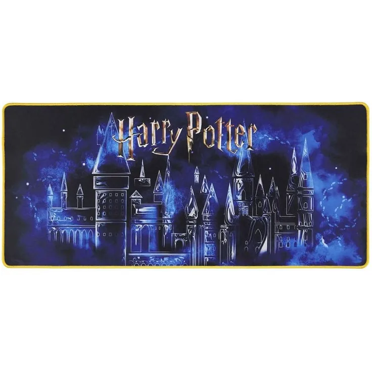 Harry Potter Hogwarts XXL-Mauspad, Polyvinylchlorid, 90 x 40 cm, offiziell lizenziert, rutschfester Untergrund, spritzwassergeschützte Kanten, glatte Oberfläche