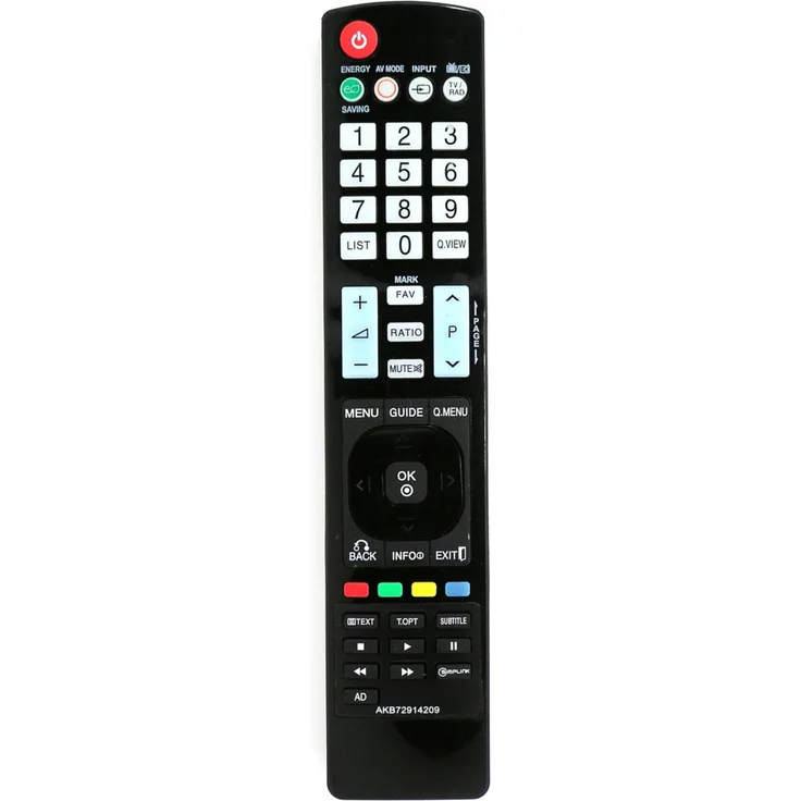 Alltro Ersatz TV Fernbedienung für LG AKB72914209, kompatibel mit TV, Reichweite 10m, Maße 23.3 x 4.7 x 2.1 cm, leichtes Design 98g