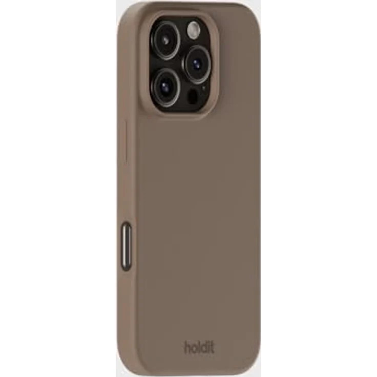 holdit Silikonskal iPhone 16 Pro - Mocha Brown, Ultradünne Passform, vegan, kabelloses Laden – Bild 2