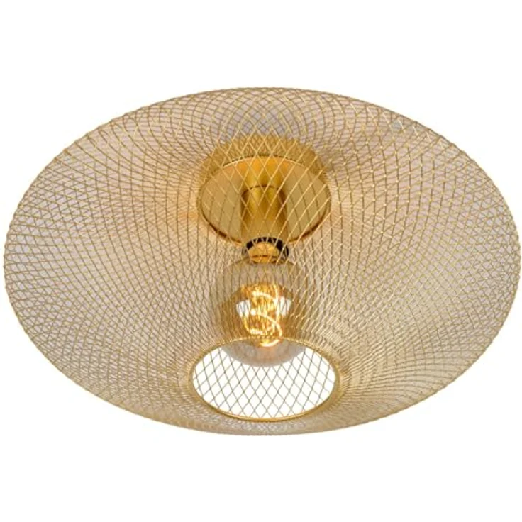 LUCIDE MESH - Deckenleuchte Ø 45 cm - Geeignet für LED - Mattes Gold/Messing – Bild 5