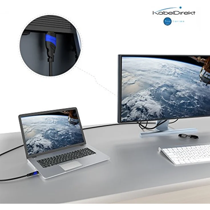 KabelDirekt - DisplayPort Kabel - 2m - (4K 60HZ DisplayPort zu DisplayPort Version 1.2) - TOP Series – Bild 7