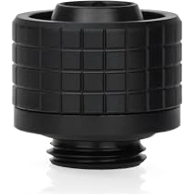 Thermal Grizzly DeltaMate ST16 Soft-Tube Wasserkühlungs-Kompressionsverschraubung, G1/4'' Gewinde, mattschwarz, CNC-gefrästes Messing für 10 mm ID / 16 mm OD, gerändelter Kompressionsring, EPDM-O-Ring-Dichtungen – Bild 2