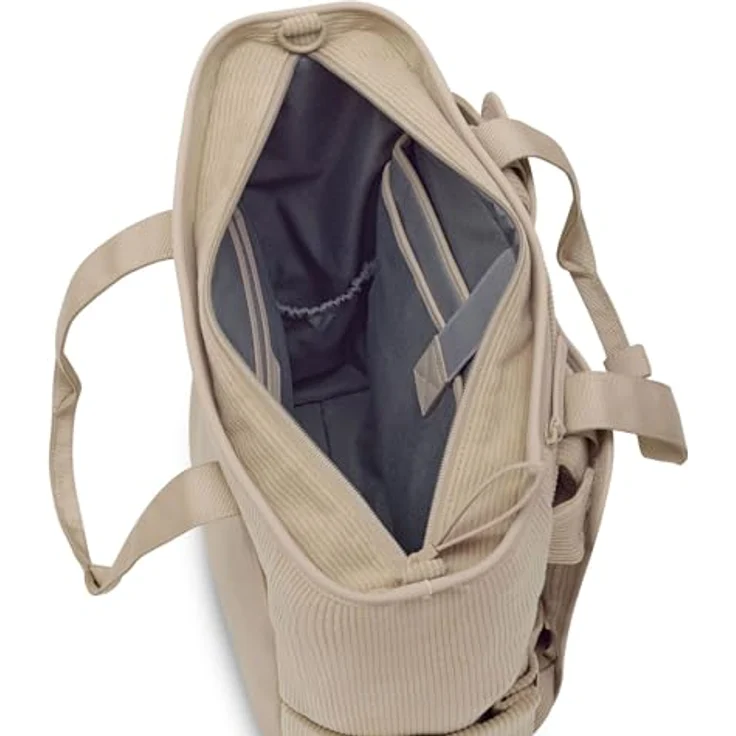 Kapten & Son Lindby Pro Cord Convertible Backpack, Rucksack mit Laptopfach 20L, Dusty Sand beige, vielseitig umwandelbar, komfortabel und robust – Bild 3