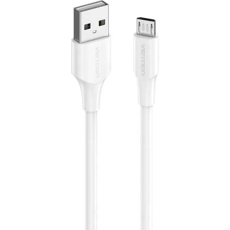 Vention CTIWG-Kabel, USB 2.0 auf Micro-B, 2A, 1,5 m, weiß, mit hoher Datenübertragungsrate von 480 Mbit/s und langlebigem PVC-Material