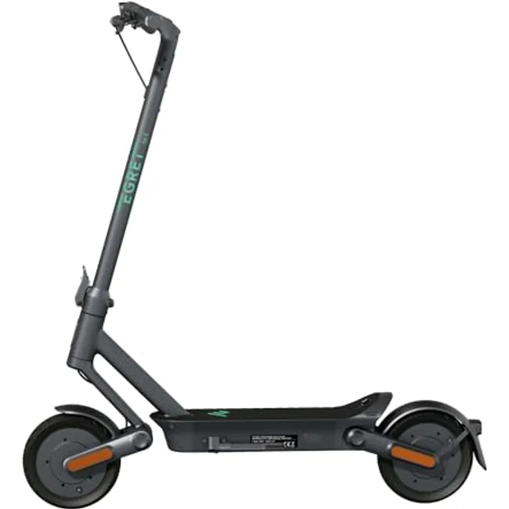 EGRET Egret Ey! 2 (DE) Faltbarer Power E-Scooter mit Federung, 10" Luftbereifung + Straßenzulassung (max. 20km/h) Reichweite bis 45 km, App-Steuerung, maximale Zuladung 120kg, Schwarz