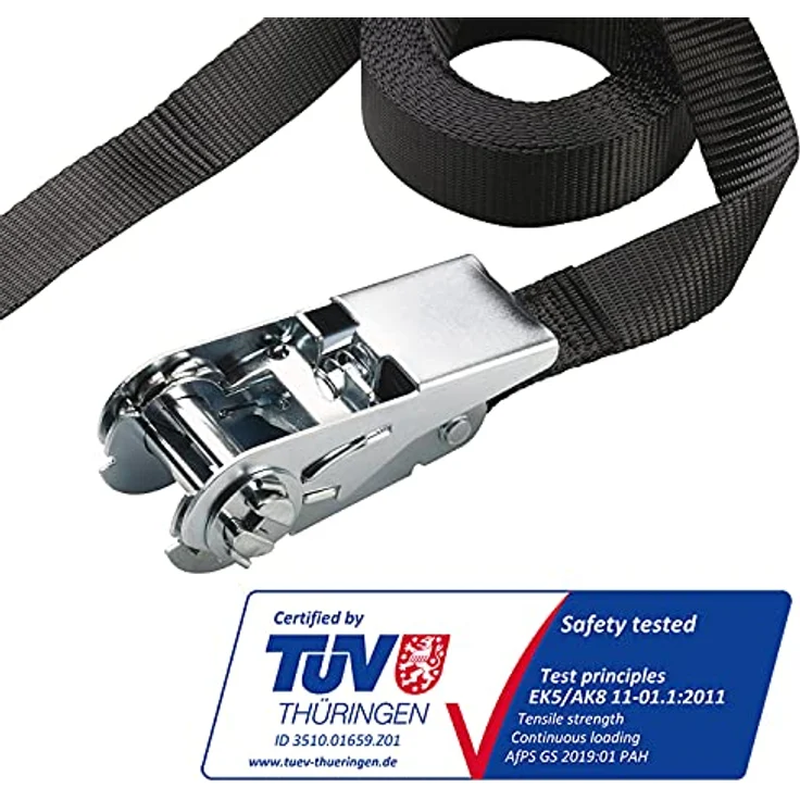 Master Lock Spanngurt 3108 mit Ratsche 5,00 m Schwarz – Bild 3