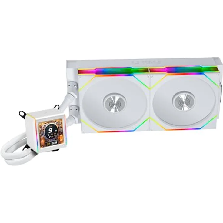 Lian Li Galahad II LCD 280 TL Wireless AiO Wasserkühlung, Weiß, 280 mm Radiator, LCD Display, TL Wireless ARGB Lüfter, flüsterleiser Betrieb