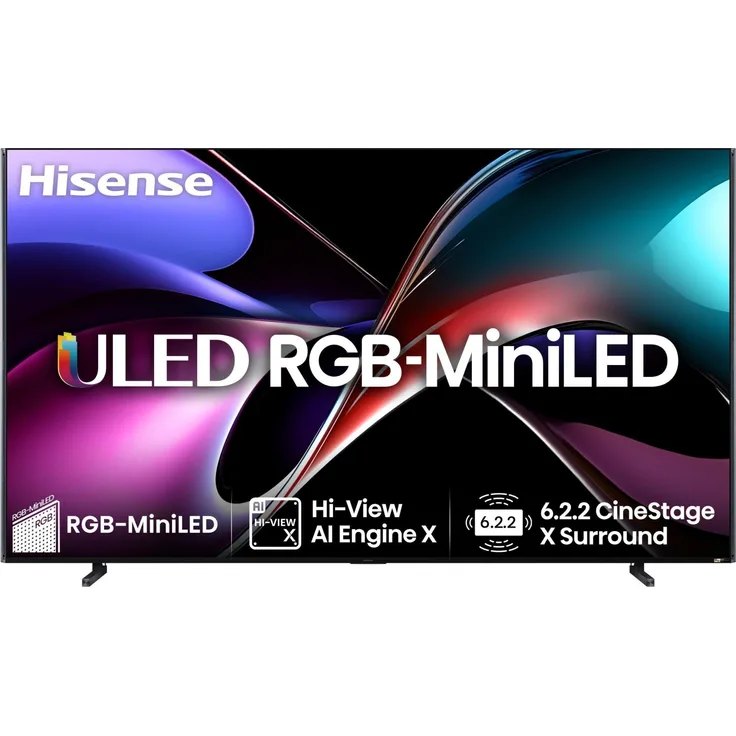 Hisense 100UXQ 100 Zoll TV – RGB-MiniLED, Hi-View AI Engine X, Anti-Reflection PRO, 6.2.2 CineStage X Surround Sound