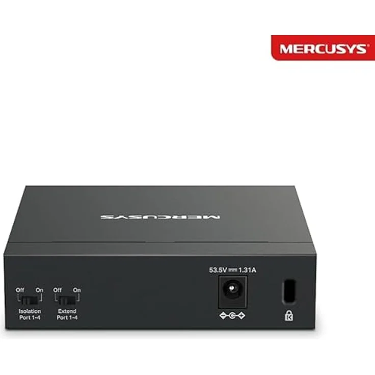 MERCUSYS MS105GP PoE Switch 5-Port Gigabit LAN Switch mit 4 PoE+ Ports (65 Watt, IEEE-802.3af/at PoE, lüfterlos, Plug-and-Play, Robustes Metallgehäuse) – Bild 2
