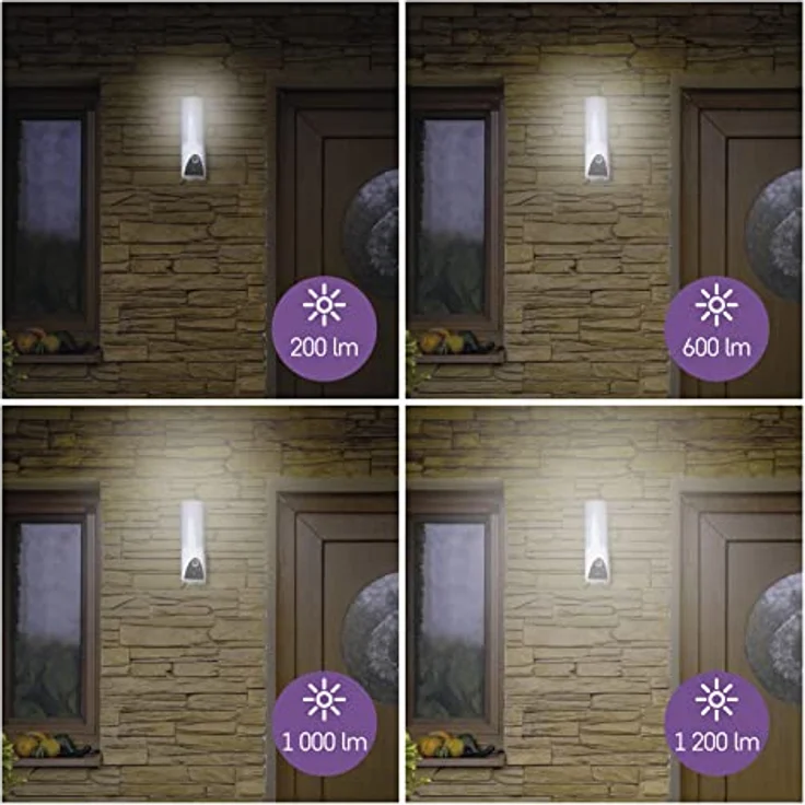 EMOS GoSmart - Smart Home Outdoor Überwachungskamera mit Licht - 3MP Rotierende WLAN IP Kamera - Nachtsicht und Sirene - Google Assistant und Alexa kompatibel - wasserdicht - weiß – Bild 5