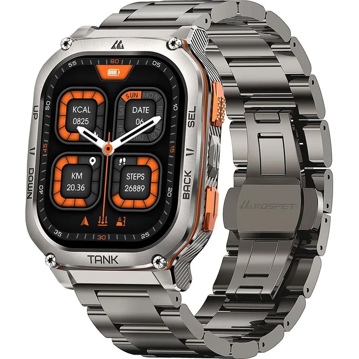 KOSPET TANK M3 ULTRA, Smartwatch mit 4,98 cm AMOLED Touchscreen, GPS, 75,4 g
