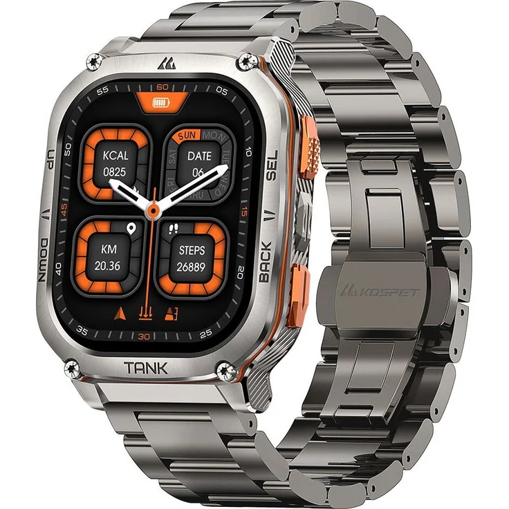 KOSPET TANK M3 ULTRA, Smartwatch mit 4,98 cm AMOLED Touchscreen, GPS, 75,4 g