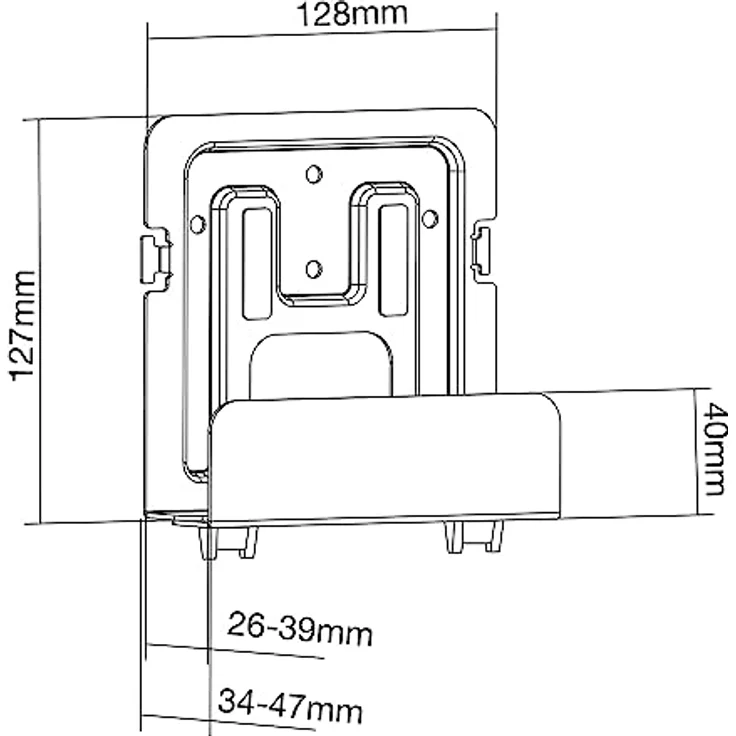 InLine® Halterung für Mediageräte/Streaming-Boxen, 32-46mm – Bild 4