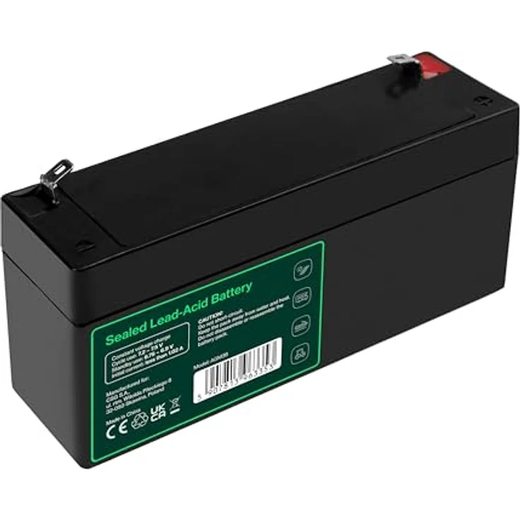 Green Cell® AGM 6V 3,4Ah Vlies Batterie, wartungsfreie Bleiakku für Elektro Spielzeug und Notstrom, schwarz – Bild 5