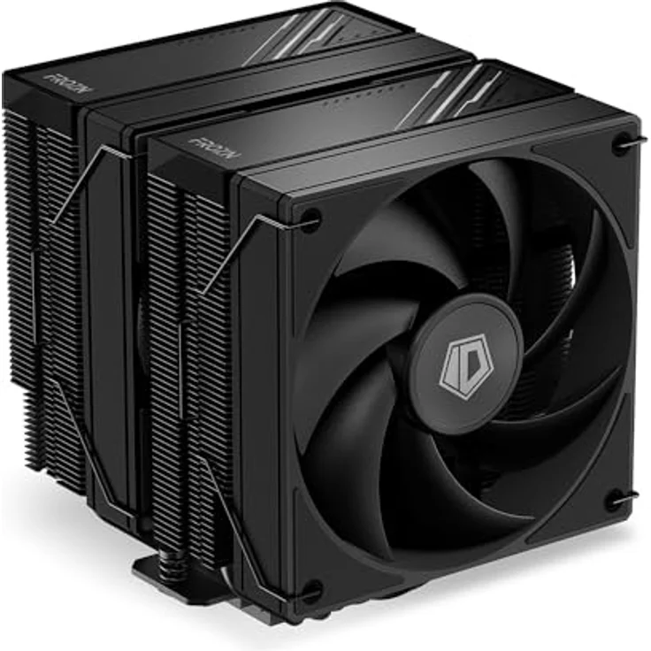 ID-COOLING FROZN A620 CPU-Luftkühler, 6 Heatpipes, komplett schwarz, mit zwei 120 mm FDB-Lüftern, kompatibel mit Intel LGA1700/1200/115X, AMD AM4/AM5 – Bild 1