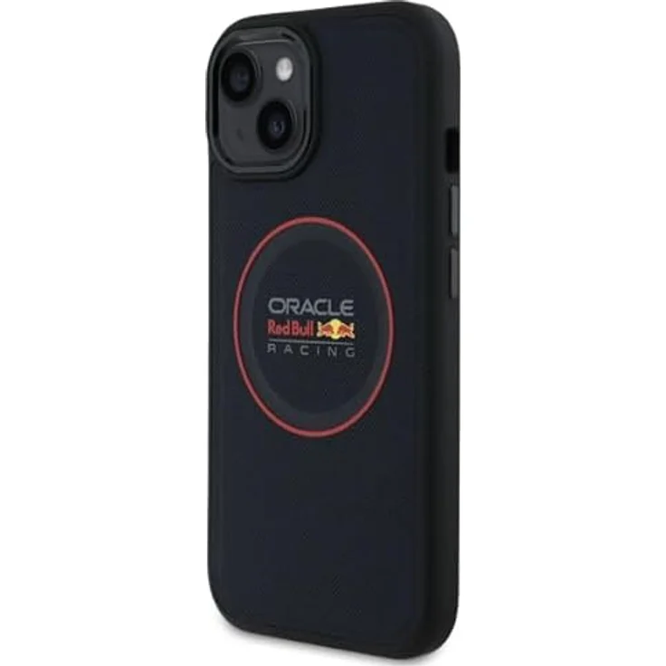 Red Bull RBHMP15S24PUILVR iPhone 15 6.1" Hardcase aus ökologischen Leder, navy mit rotem Ring, MagSafe kompatibel, Smartphone Hülle – Bild 2