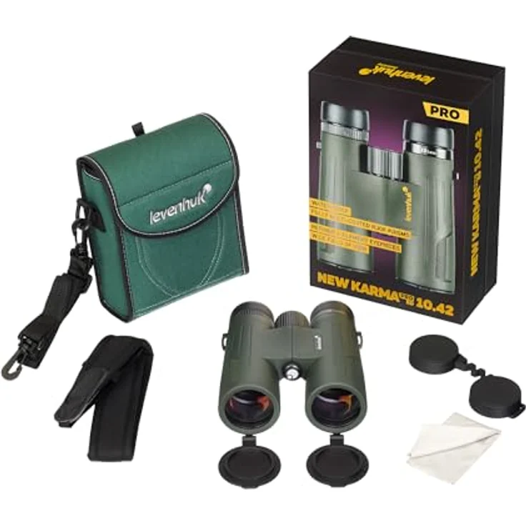 Levenhuk New Karma PRO ED 10x42, Fernglas mit 42 mm Objektiv, ED-Glaselementen und ergonomischem Design – Bild 2