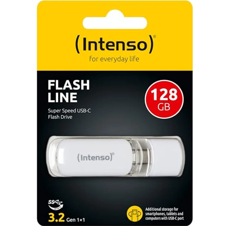 Intenso Flash Line 128 GB - Type C USB-Stick - Super Speed USB 3.1, weiß – Bild 4