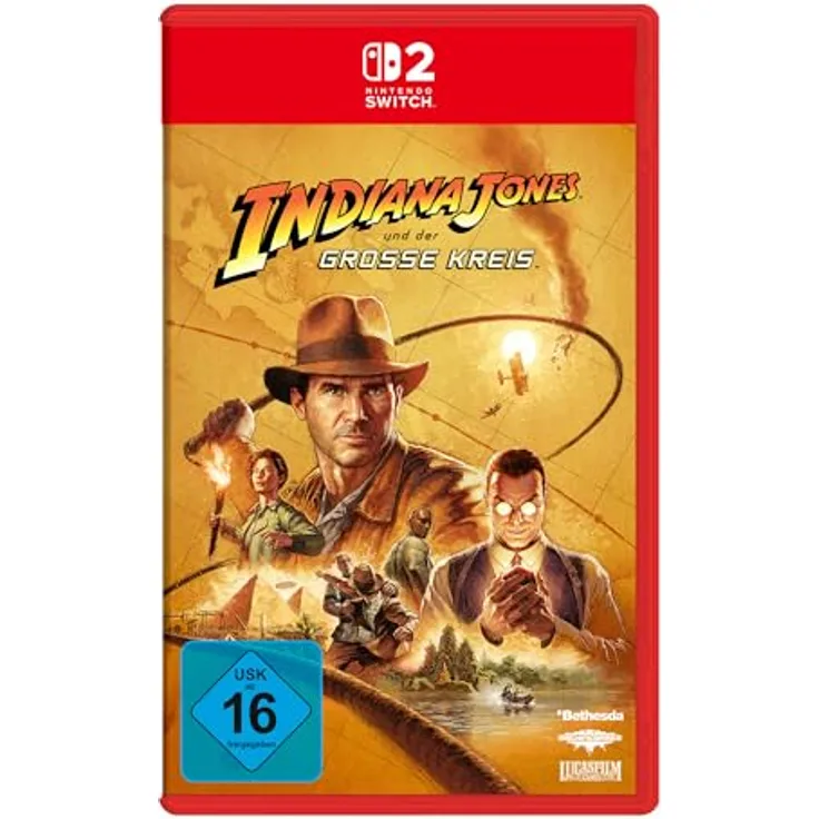 BETHESDA Indiana Jones und der große Kreis - First-Person-Einzelspieler-Abenteuer für Nintendo Switch 2 mit Internet-Download-Code