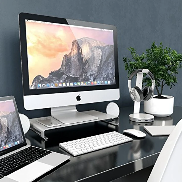 desire2 Universal Monitor Riser Ständer Silber – Bild 6