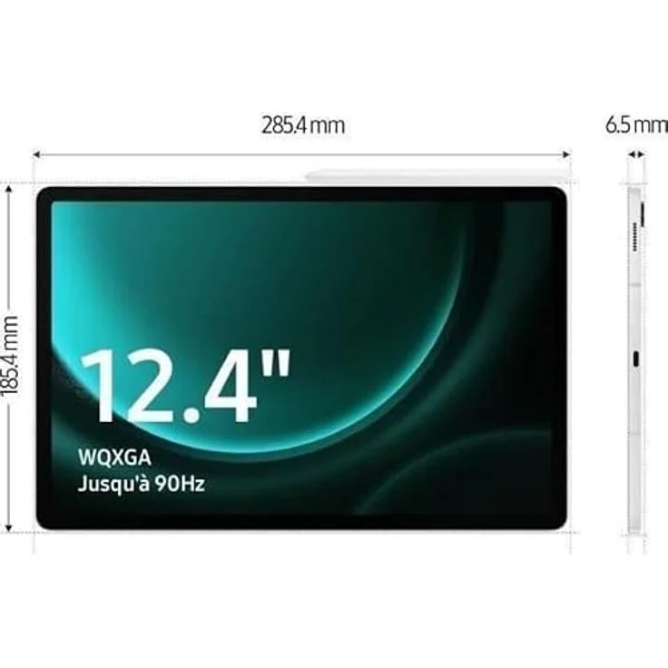 Samsung Galaxy Tab S9 FE+ (nur WLAN, 12.40", 128 GB, Ocean green), Tablet, Grün – Bild 2
