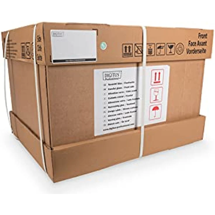 DIGITUS Netzwerk-Schrank 19 zoll 12 HE - Wandmontage - 600 mm Tiefe - Traglast 100 kg - Unique Serie - Glastür - Schwarz – Bild 2