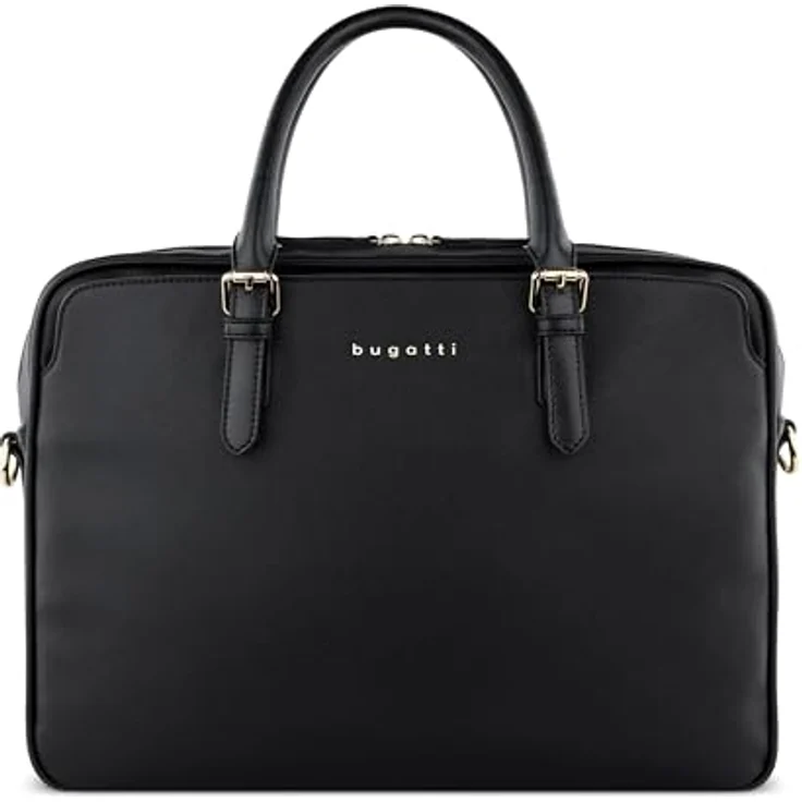 bugatti Ella Aktentasche 37 cm mit Laptopfach, schwarz, 100% Polyurethan – Bild 2