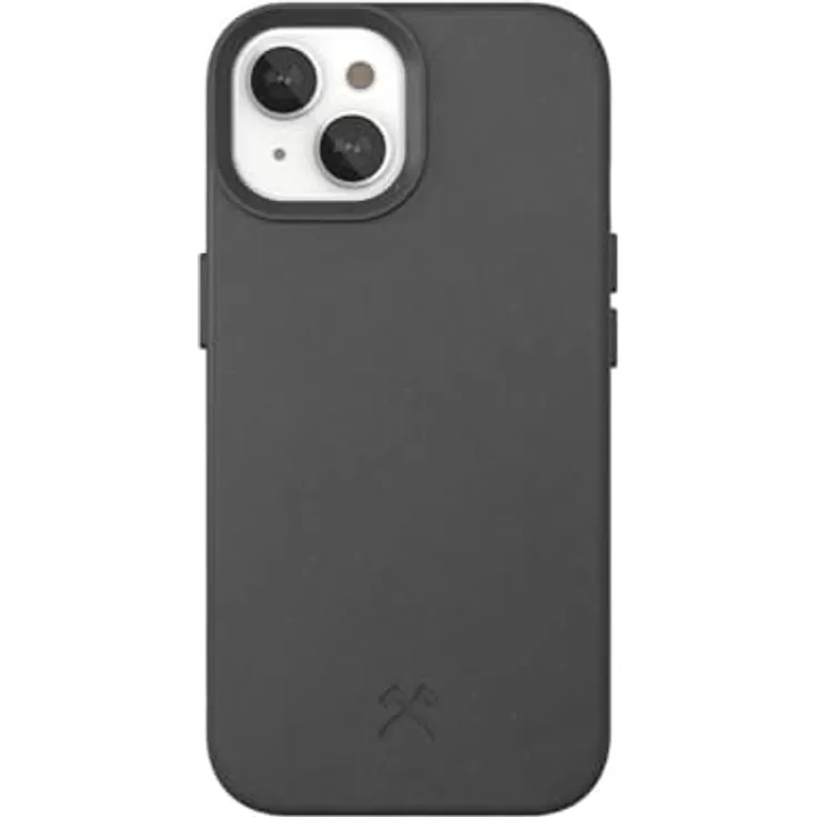 Woodcessories - Bio Case, Handyhülle kompatibel mit iPhone 15 Plus Hülle schwarz - Nachhaltig aus Pflanzen