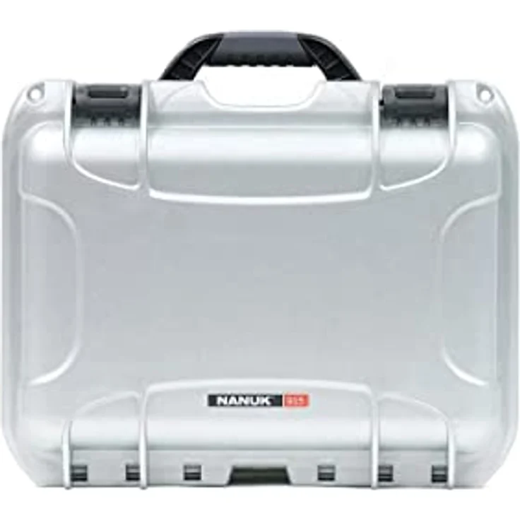 NANUK 915 Wasserdichter Hartschalenkoffer Mit Plüschschaumeinlage - Silber, IP67 Wasserdicht, Stoßfest, Made in Canada