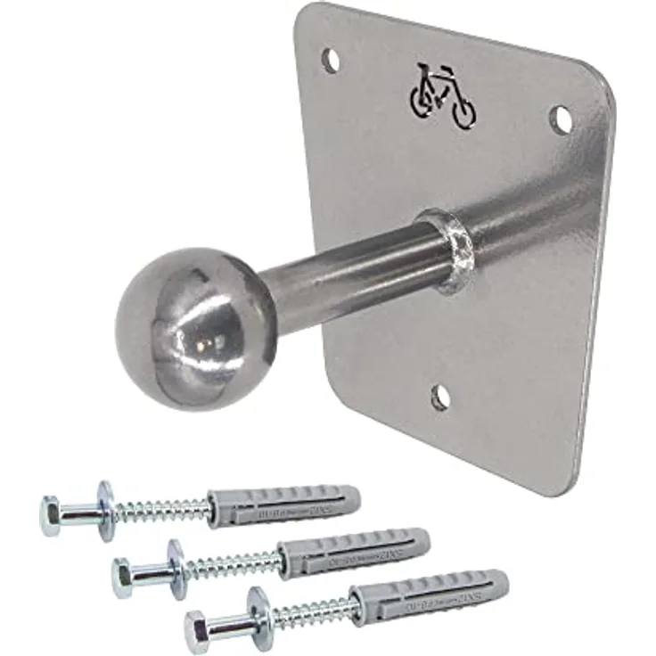 PremiumX Lautsprecherständer Wandhalterung für Fahrradträger, universelle Montage in Silber, Stahl pulverbeschichtet, extra lange Ausführung 125 mm