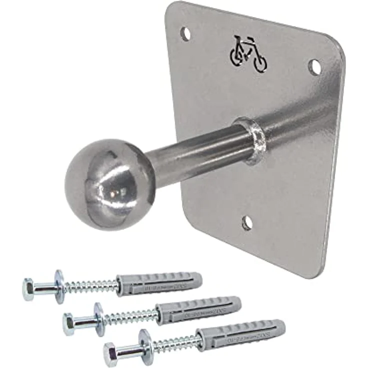 PremiumX Lautsprecherständer Wandhalterung für Fahrradträger, universelle Montage in Silber, Stahl pulverbeschichtet, extra lange Ausführung 125 mm – Bild 1