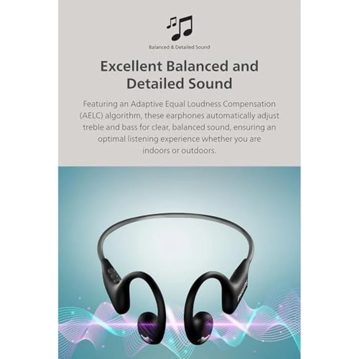 Philips Open-ear Wireless Sports Headphones, kabellose Sportkopfhörer in Schwarz – Bild 5