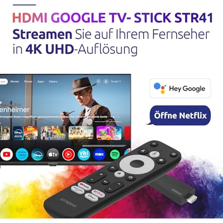Strong SRT41 (Google Assistant), Streaming Media Player, Schwarz – Bild 4