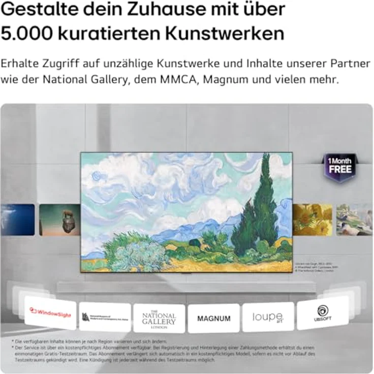LG Gallery TV AI Mini LED 55LX7B6LA, 55 Zoll 4K UHD Fernseher mit Dynamic QNED Colour, α7 Gen9 4KI-Prozessor und KI Sound Pro – Bild 4