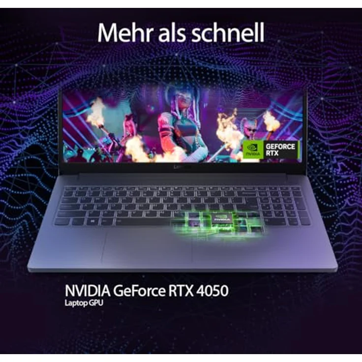 Lenovo LOQ Gaming Essential Laptop | 15,6" Full HD 144Hz Display | Intel Core i7-12650HX | 16GB RAM | 1TB SSD | NVIDIA RTX 4050 | grau | AI Chip LA1 | 3 Monate Premium Care – Bild 5