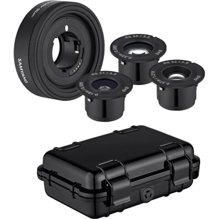 SAMYANG Modulares Objektiv: Slim Remaster [21, 28, 32 mm & Module mit Hardcase] - Sony E