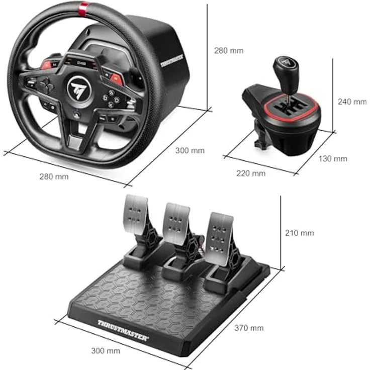 THRUSTMASTER T248R Shifter Pack, Rennlenkrad mit T3PM Pedalset und TH8S Schaltung, ergonomisches Design, Force Feedback 3,1 Nm, kompatibel mit PS5/PS4/PC – Bild 8