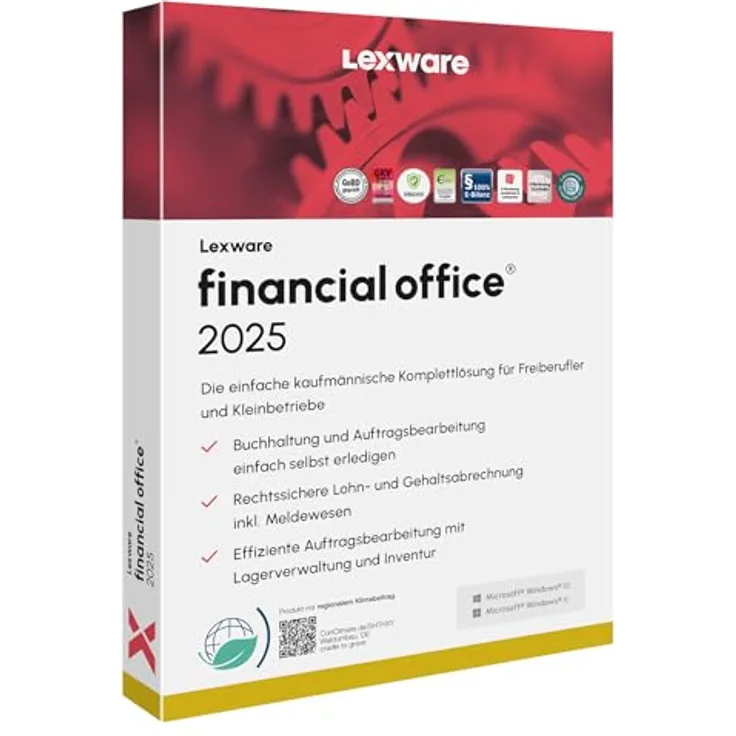 Lexware financial office 2025, Basis, Minibox (365 Tage), Einfache kaufmännische Komplett-Lösung