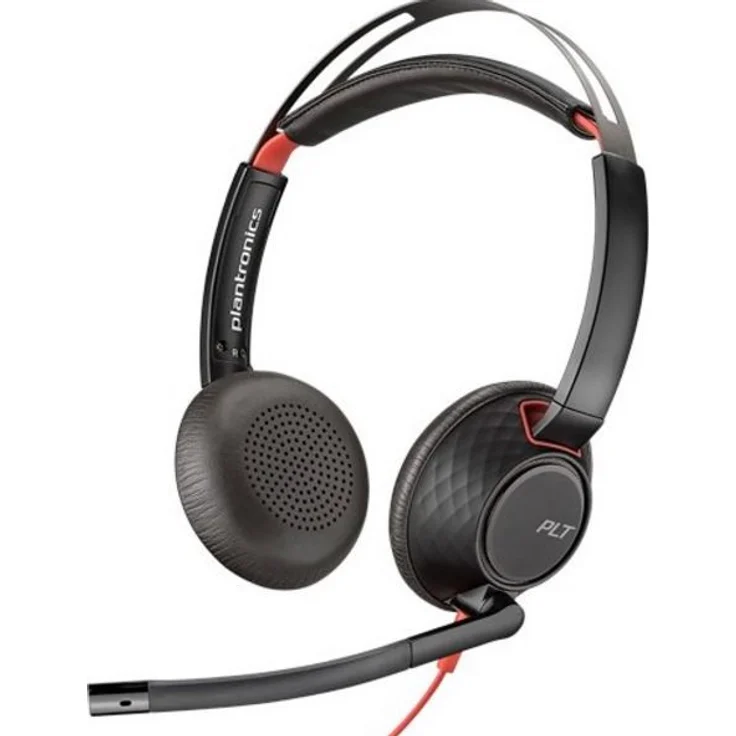 Poly Blackwire 5220 C5220 USB-C, Schnurgebundenes Stereo-Headset mit Noise Cancelling-Mikrofon und 3,5 mm Anschluss