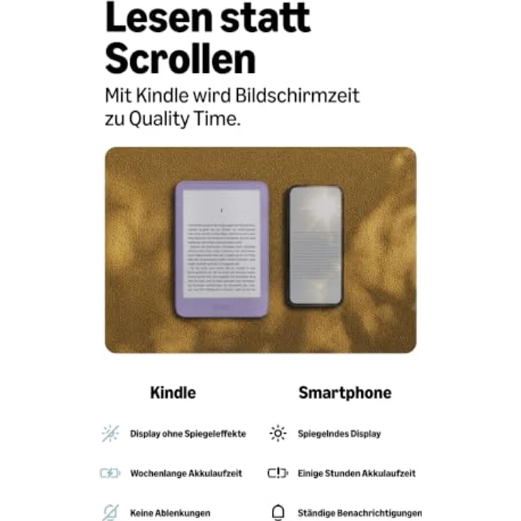 Amazon Kindle 16 GB (Neueste Generation), dünner und schneller E-Book-Reader mit 6-Zoll-Display, mit Werbung - Graphit – Bild 2