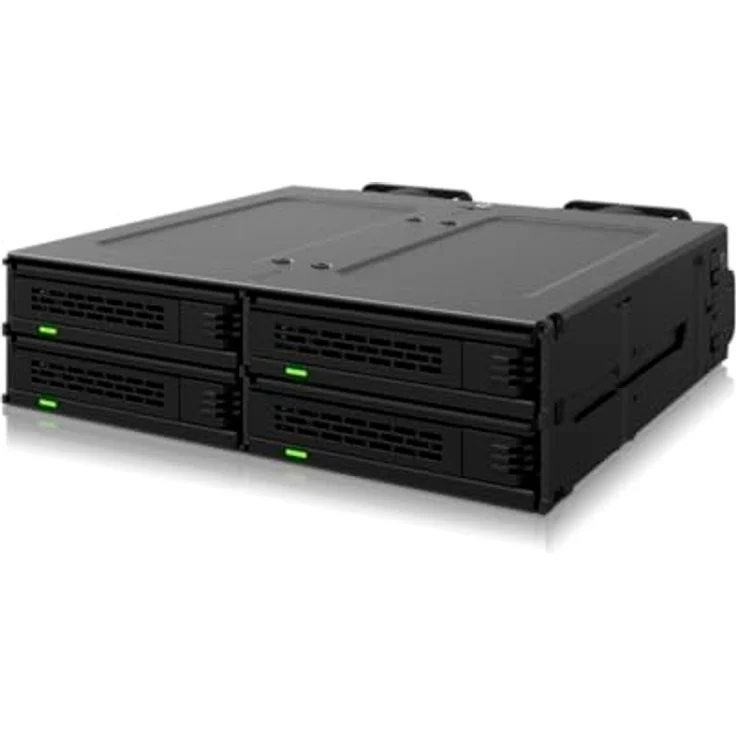 ICY DOCK ExpressCage MB324V4P-B, 4-Bay U.2/U.3 PCIe 4.0 NVMe SSD Wechselrahmen, schraubenlose Trays für 5,25" Schacht, bis 64Gbps pro SSD – Bild 5