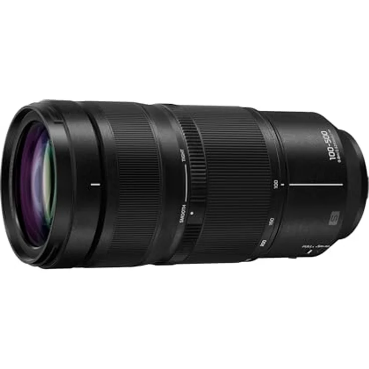 Panasonic LUMIX S-R100500E, Telezoom-Objektiv 100-500 mm F5-7.1 O.I.S., wetterfest, 0,8 m Naheinstellgrenze, anpassbarer Fokusring, Schwarz – Bild 1