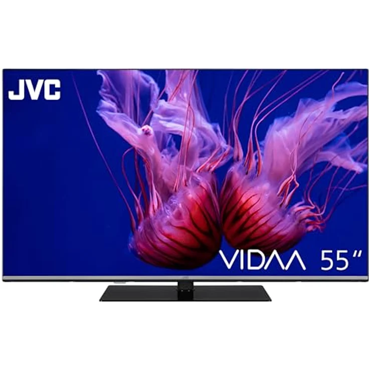 JVC VIDAA LT-55VDQ6555, 55 Zoll QLED Smart TV, 4K UHD, HDR mit Dolby Vision und Dolby Atmos, inkl. 6 Monate HD+, Triple-Tuner, schwarz – Bild 1