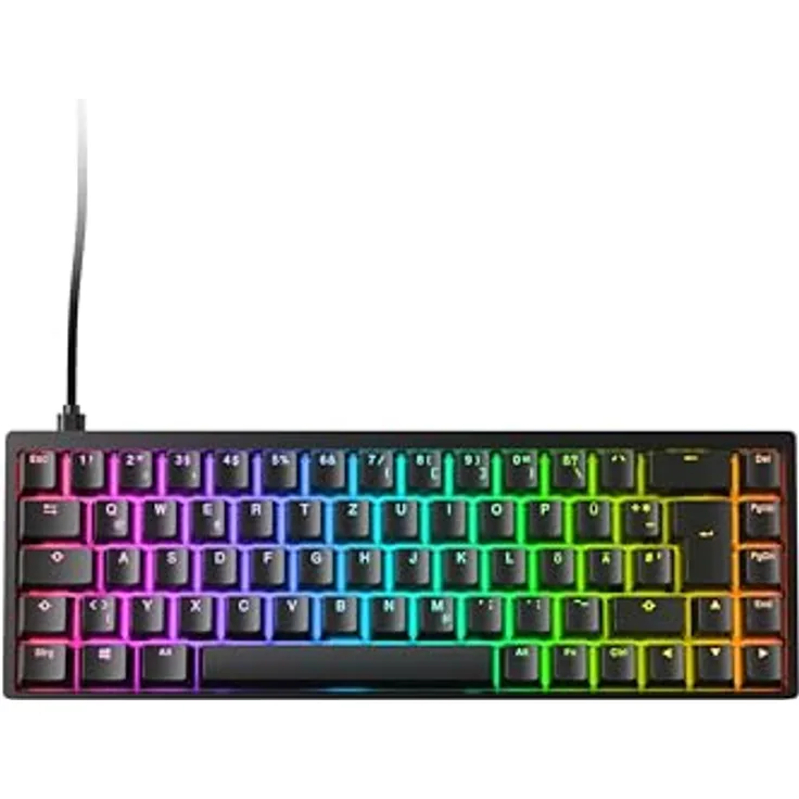 ENDGAME GEAR KB65HE Gaming-Tastatur – Hall-Effect-Technologie, Gateron KS-37B Schalter, Aluminium-Gehäuse, Ducky Doubleshot PBT Keycaps, RGB-Beleuchtung