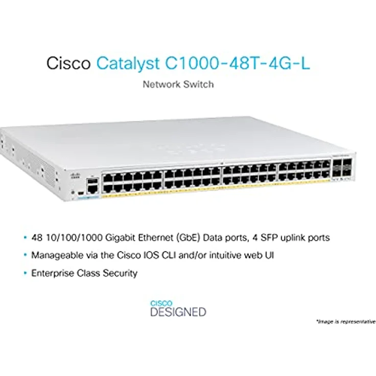 Cisco C1000-48T-4G-L Catalyst Switch, grau – Bild 2